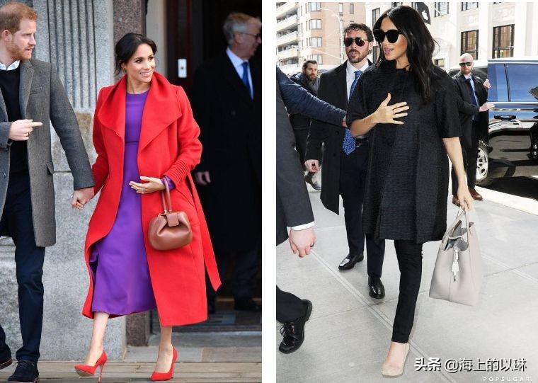 当梅根不再大红大紫,梅根穿搭西装配绿裙子