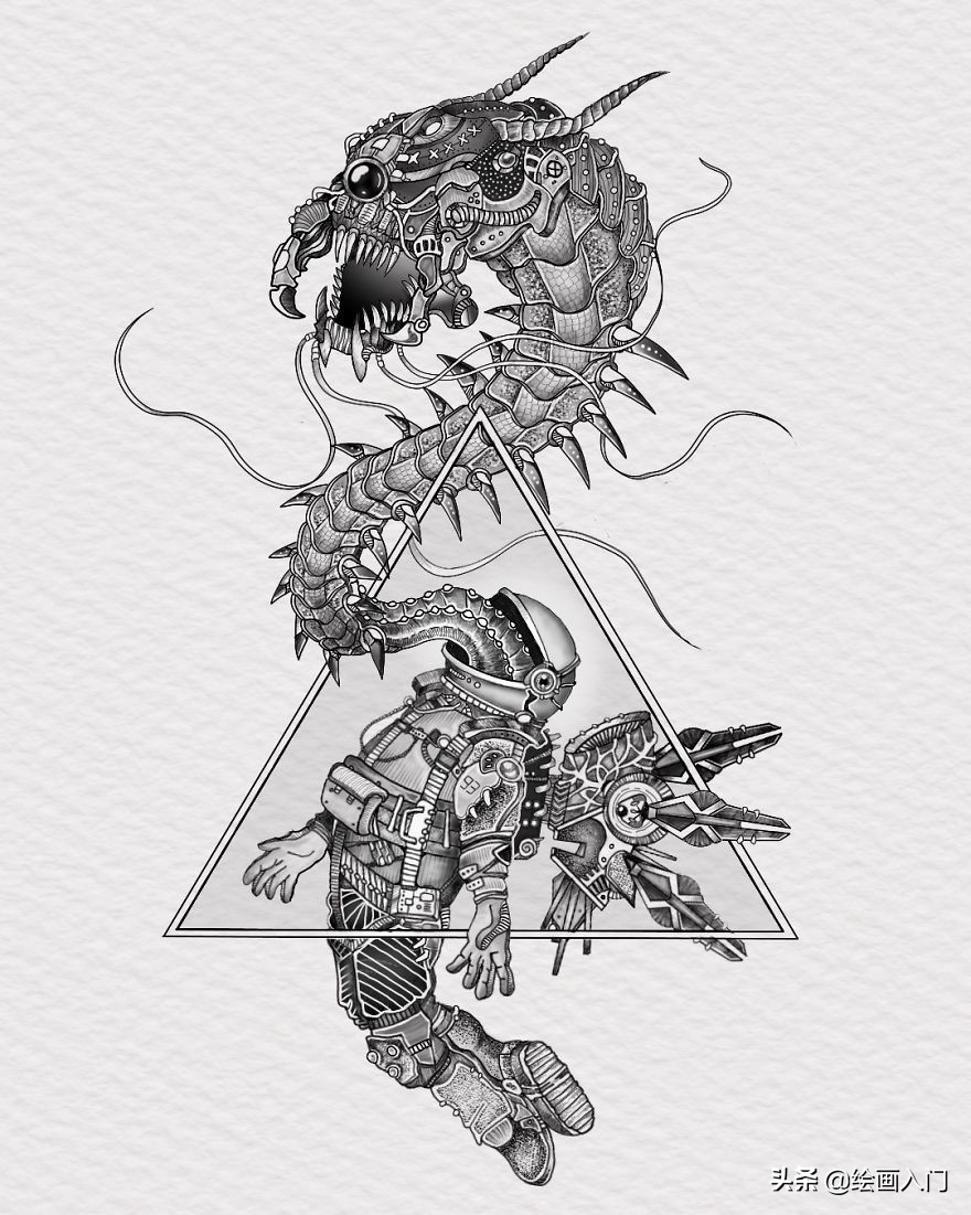 黑白创意手绘插画花素材,黑白创意艺术插画图片