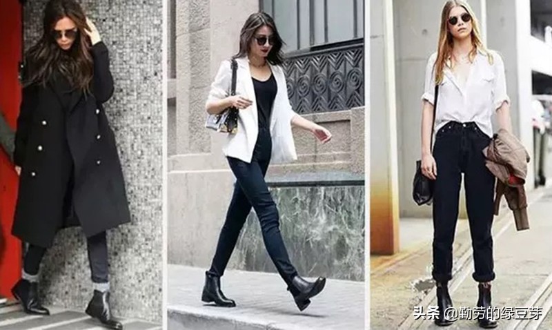 适合小个子穿的切尔西靴,大棉切尔西靴马丁靴怎么搭配