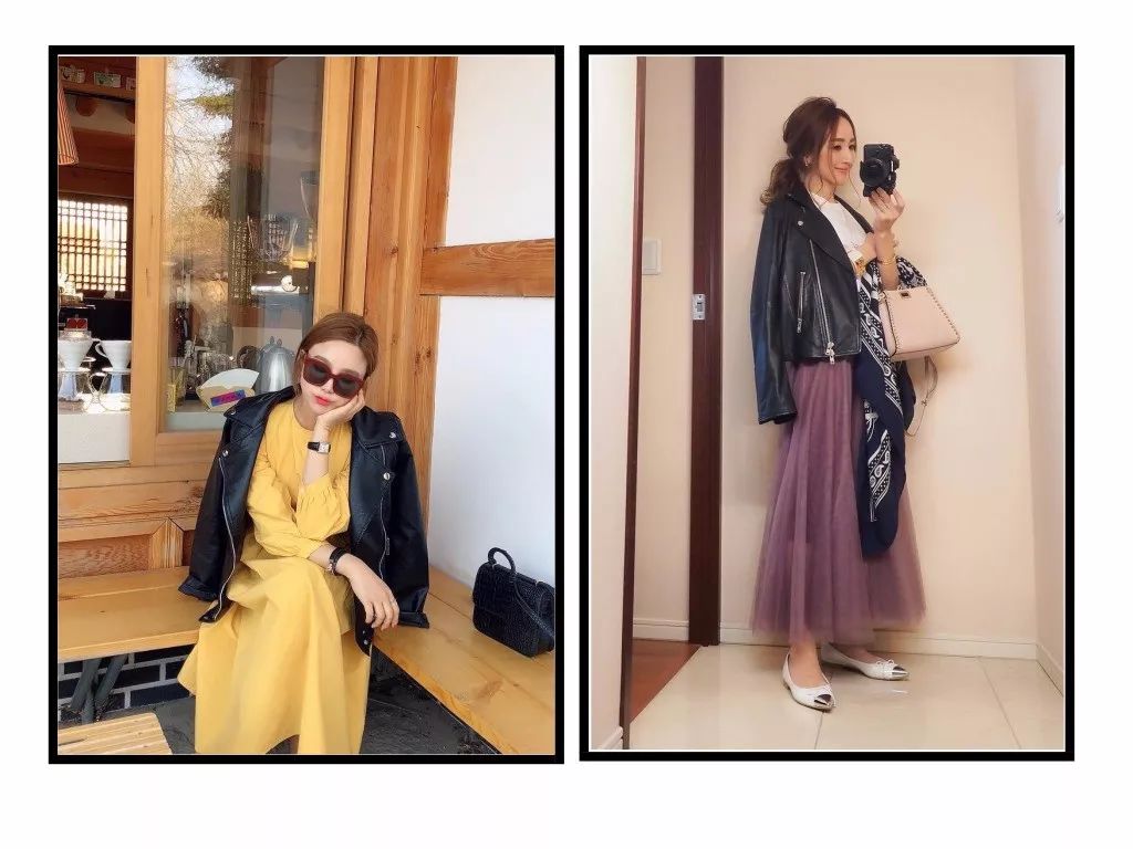 没想到皮夹克还有减龄的作用！“人间芭比”lisa和超模都在穿