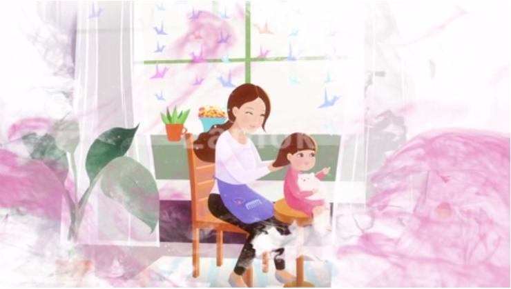 母亲，人生的第一任老师.母亲节视频素材，凌晨两点素材网