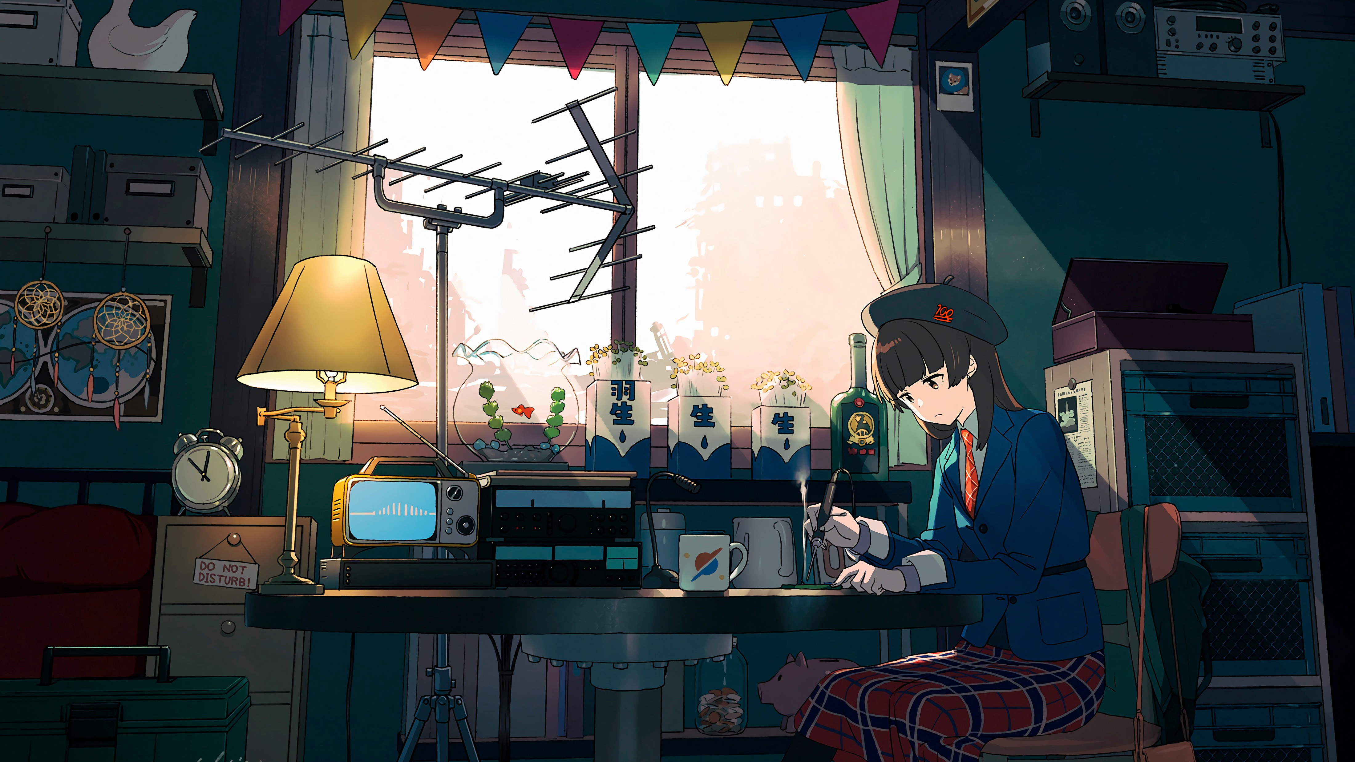 桌面壁纸中国风动漫剑客美女,电脑桌面壁纸动漫狐狸高清全屏