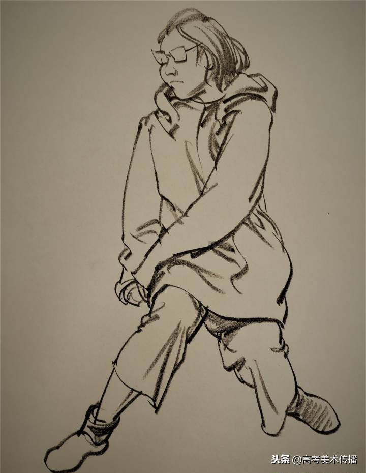 人物速写动态分析讲解,钢笔画人物动态速写