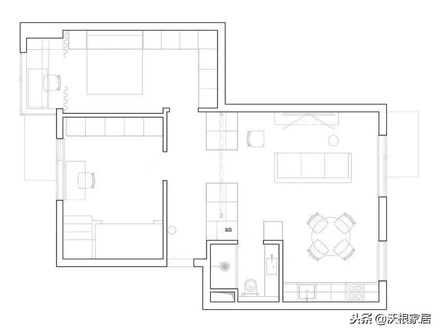 主卧依旧延续极简的设计风格,13平主卧设计高级感