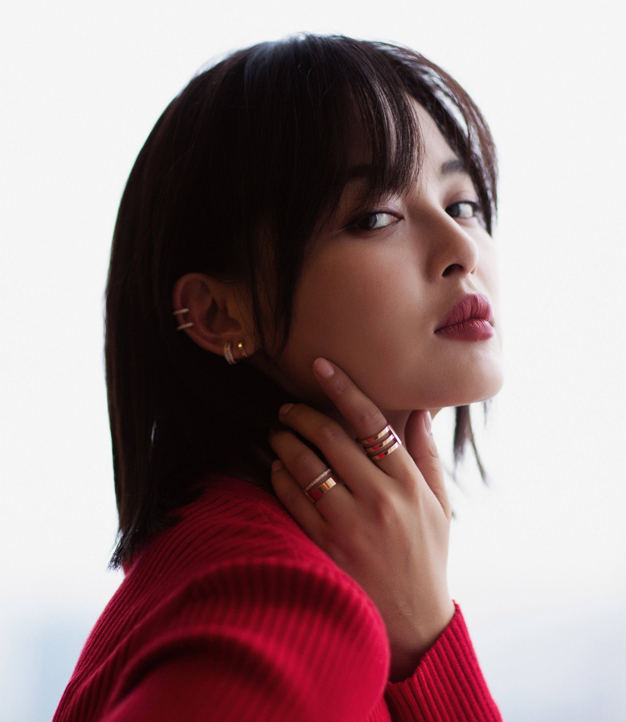 辛芷蕾发型方圆脸,辛芷蕾御姐发型