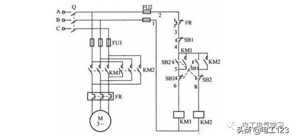 电机正反转控制线路原理,220v电机正反转原理