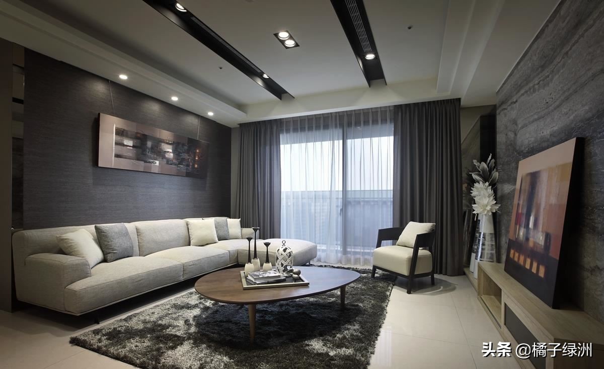 石材背景墙实物更有质感,客厅装修首选的石材背景墙