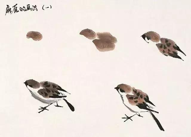 写意花鸟配景石的画法,干货写意花鸟类的画法