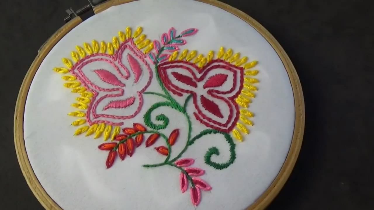 手工刺绣的花怎么绣,手工刺绣小花朵怎么绣好看