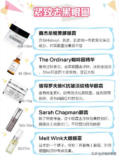 公认好用的眼霜排行榜成分解析,一定要看的爆款眼霜