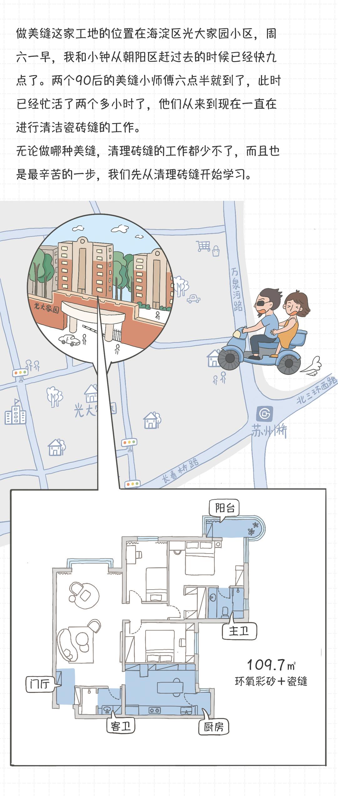 半填美缝的施工方法,自流平美缝施工视频