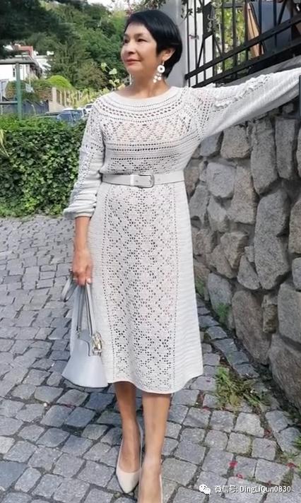 中老年人女冬季针织衫教程,针织中老年女装新款