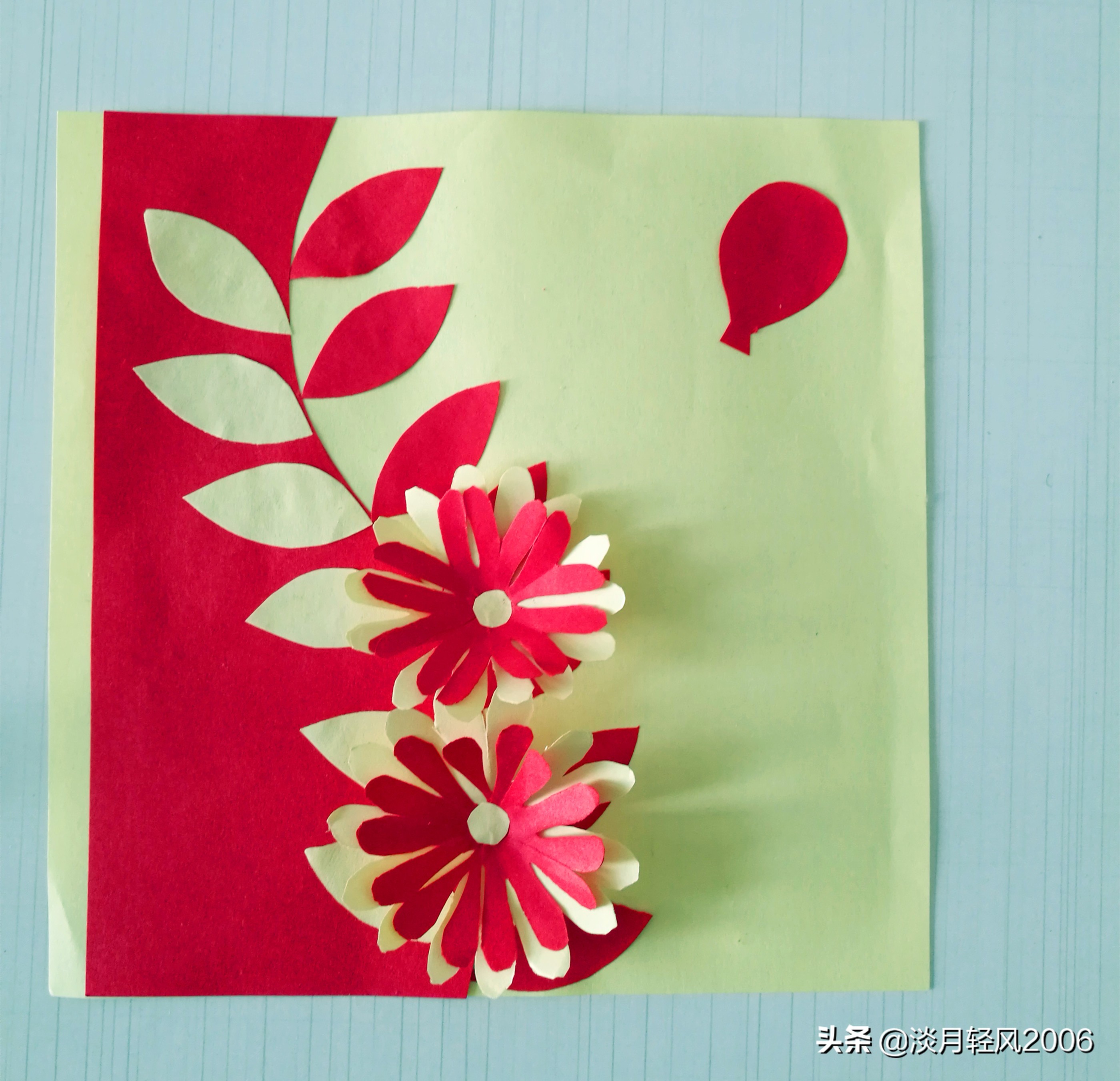 适合幼儿做的简单新年手工贺卡,可以用硬卡纸做的手工贺卡