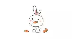 简笔画小白兔教程,小白兔简笔画可打印涂色最简单