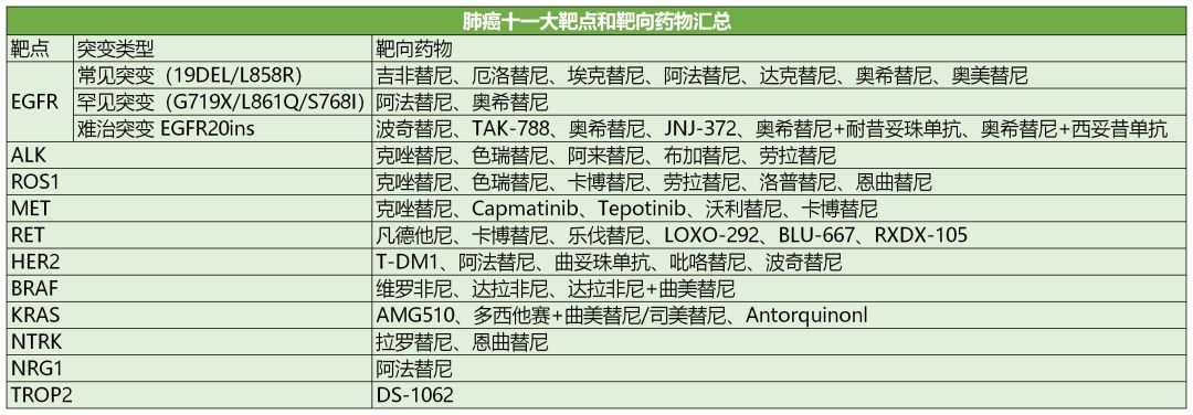 肺癌治疗靶向药物有哪些,治疗肺癌的靶向药有几类