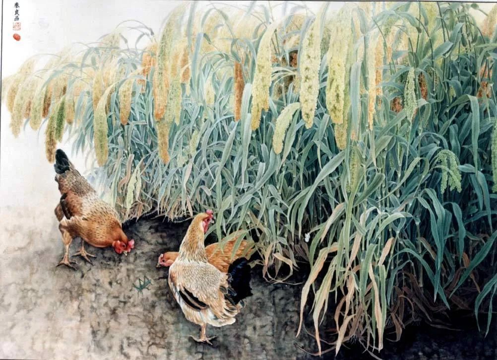 现代工笔重彩人物画,当代工笔重彩人物画