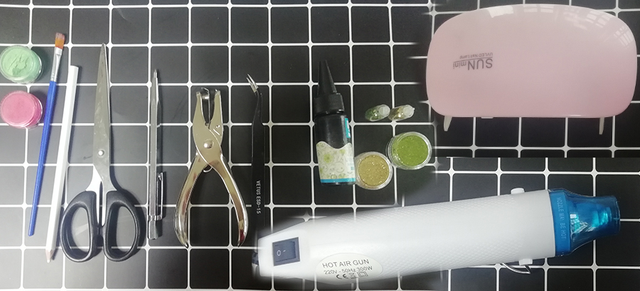 热缩片耳坠教程简单,怎么用热缩片做耳环鱼尾