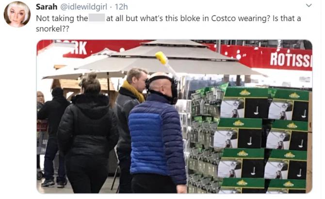 英国人开始慌了？口罩难求，男子超市购物戴上浮潜面罩和呼吸管