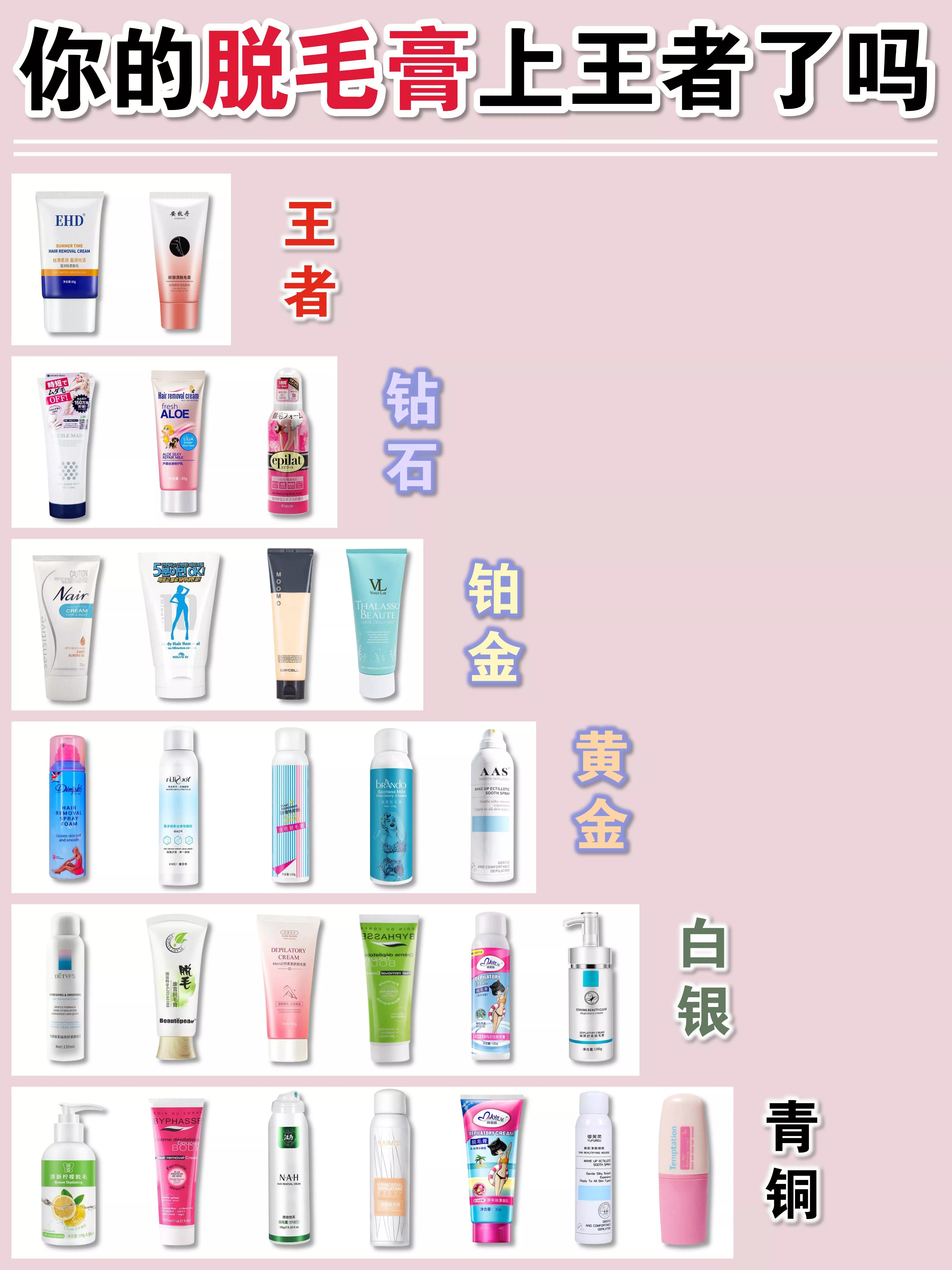 真正好用的脱毛膏有哪些,目前公认的效果最好的脱毛膏