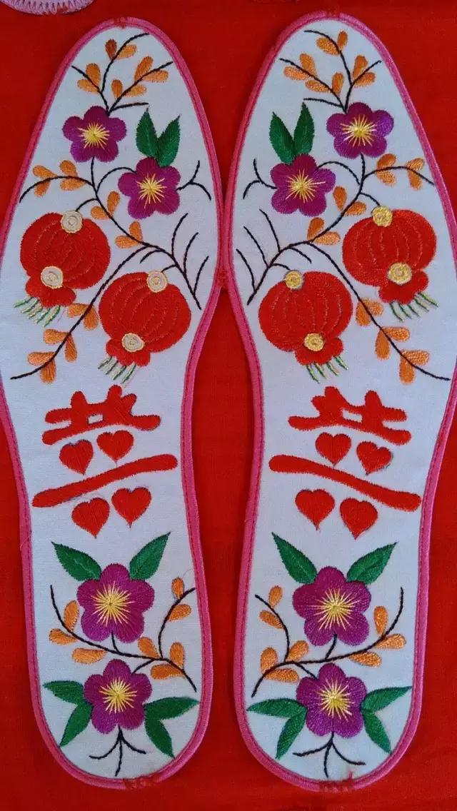 绣花鞋垫100种图案四格绣法,几何鞋垫图案鞋垫绣法
