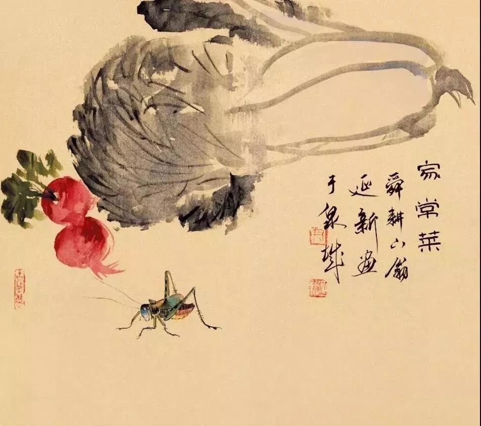 齐白石水墨小品欣赏,齐白石虫草长卷