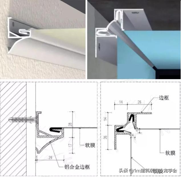 【1m工艺】要搞明白软膜天花,看这篇就够了!