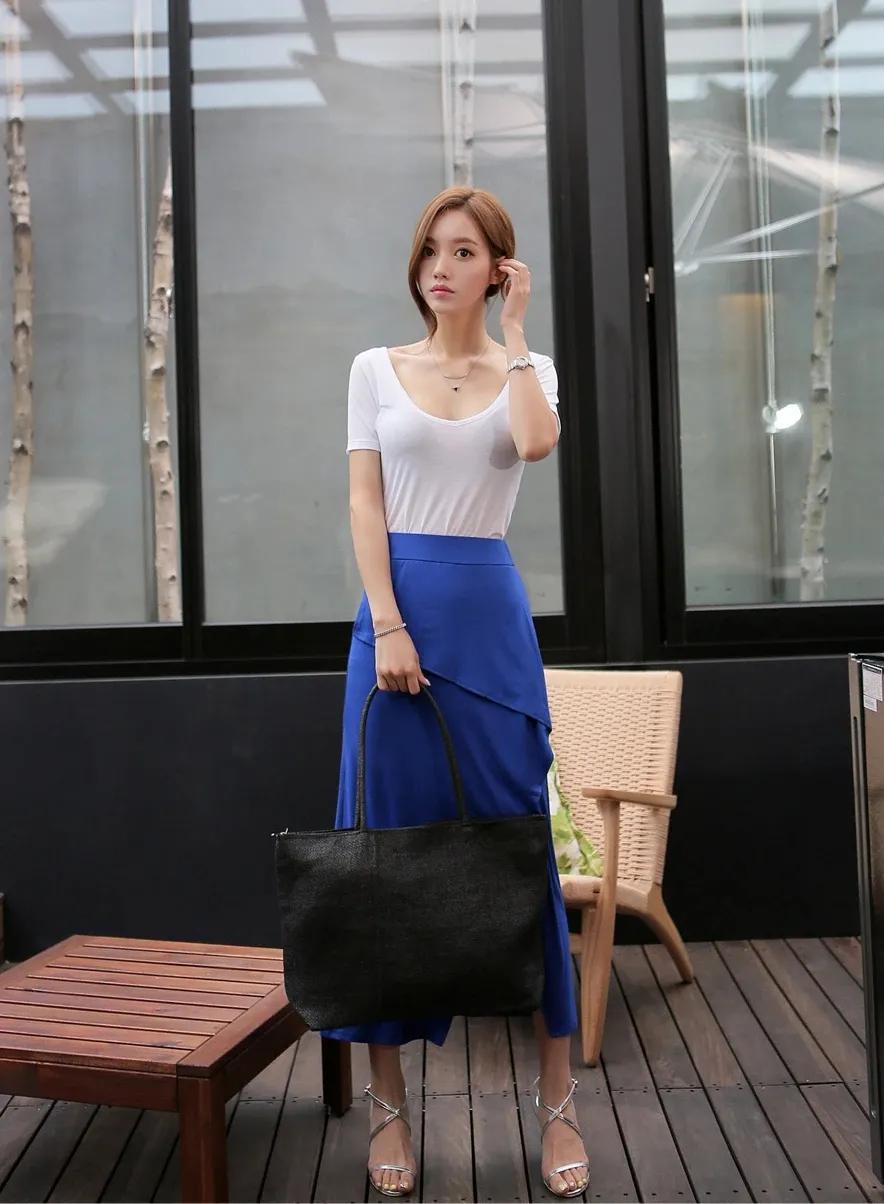 孙允珠露肩长裙,孙允珠夏日长裙