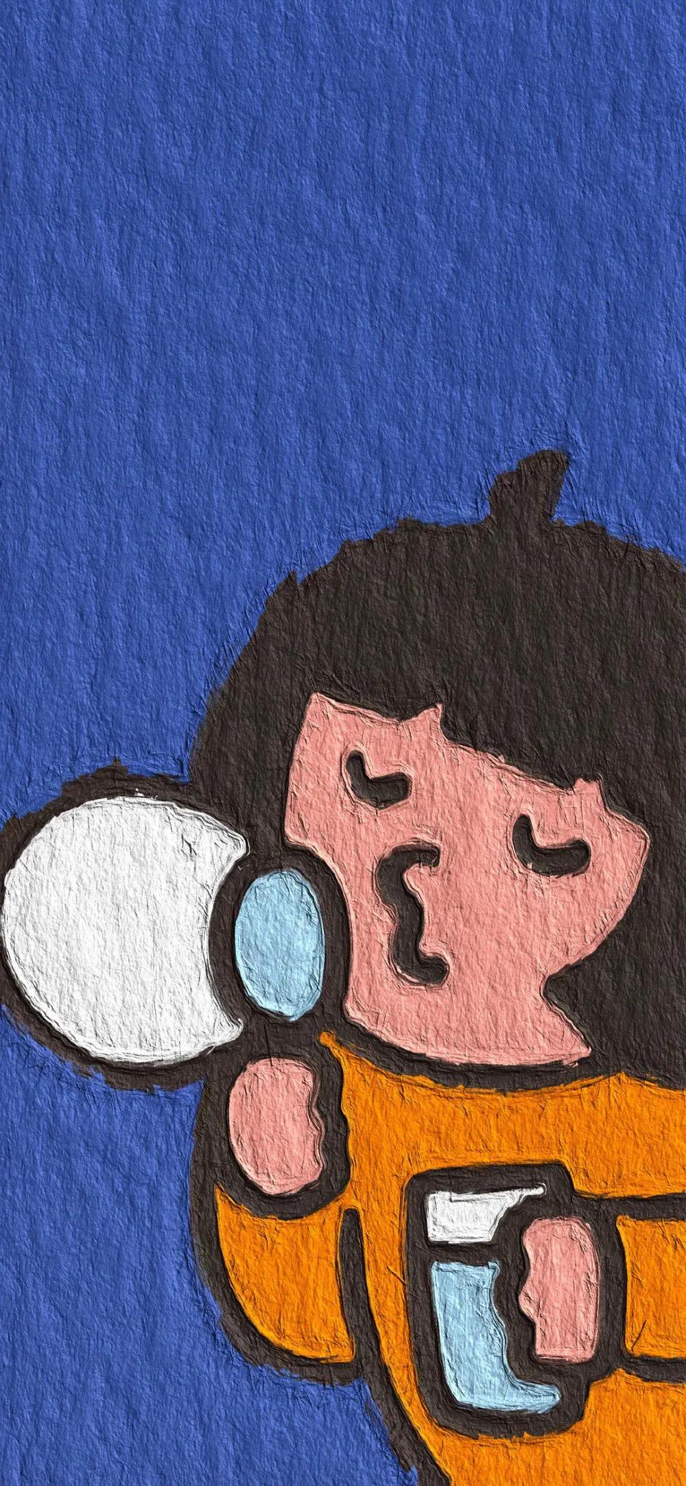 海贼王卡通油画壁纸,ins超火卡通小熊壁纸油画