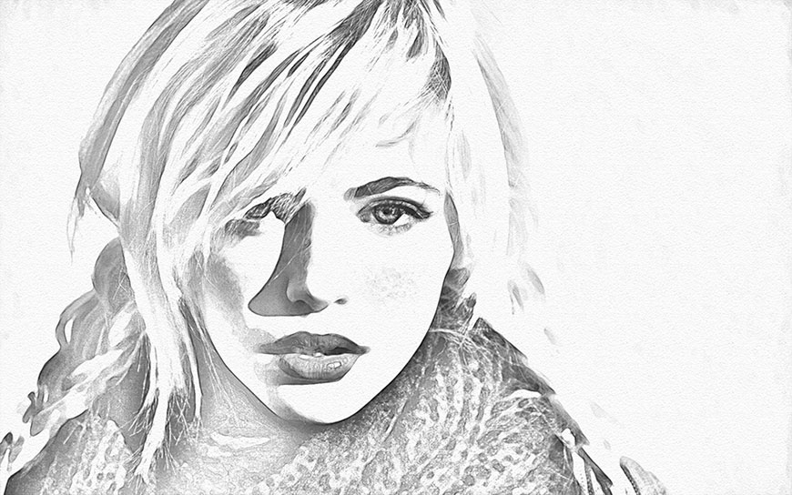 素描人像光影教程,ps人像铅笔素描效果