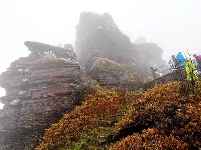 雨中的梵净山景色,烟雨梵净山