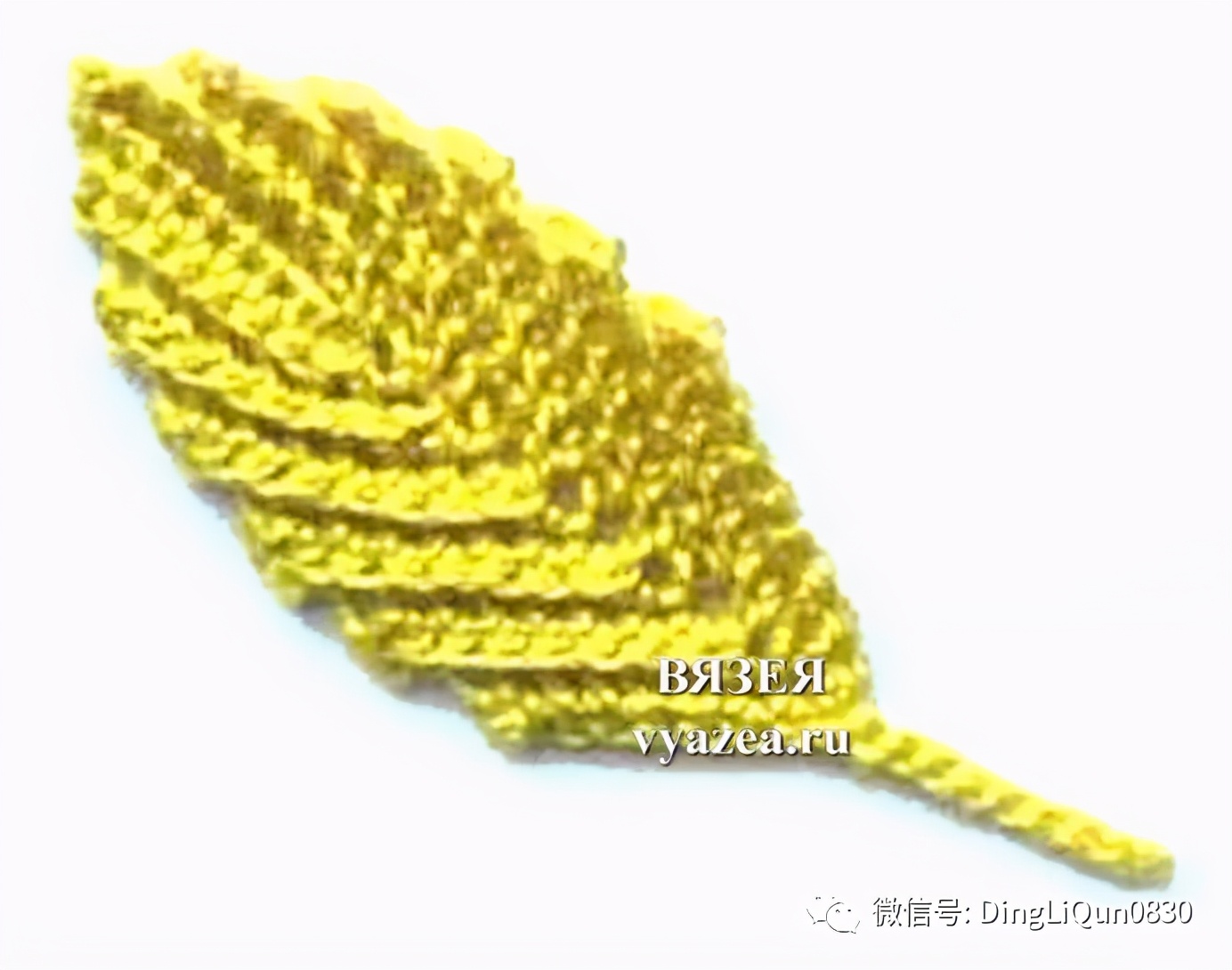 树枝树叶的编织图解,树叶钩针编织教程图解