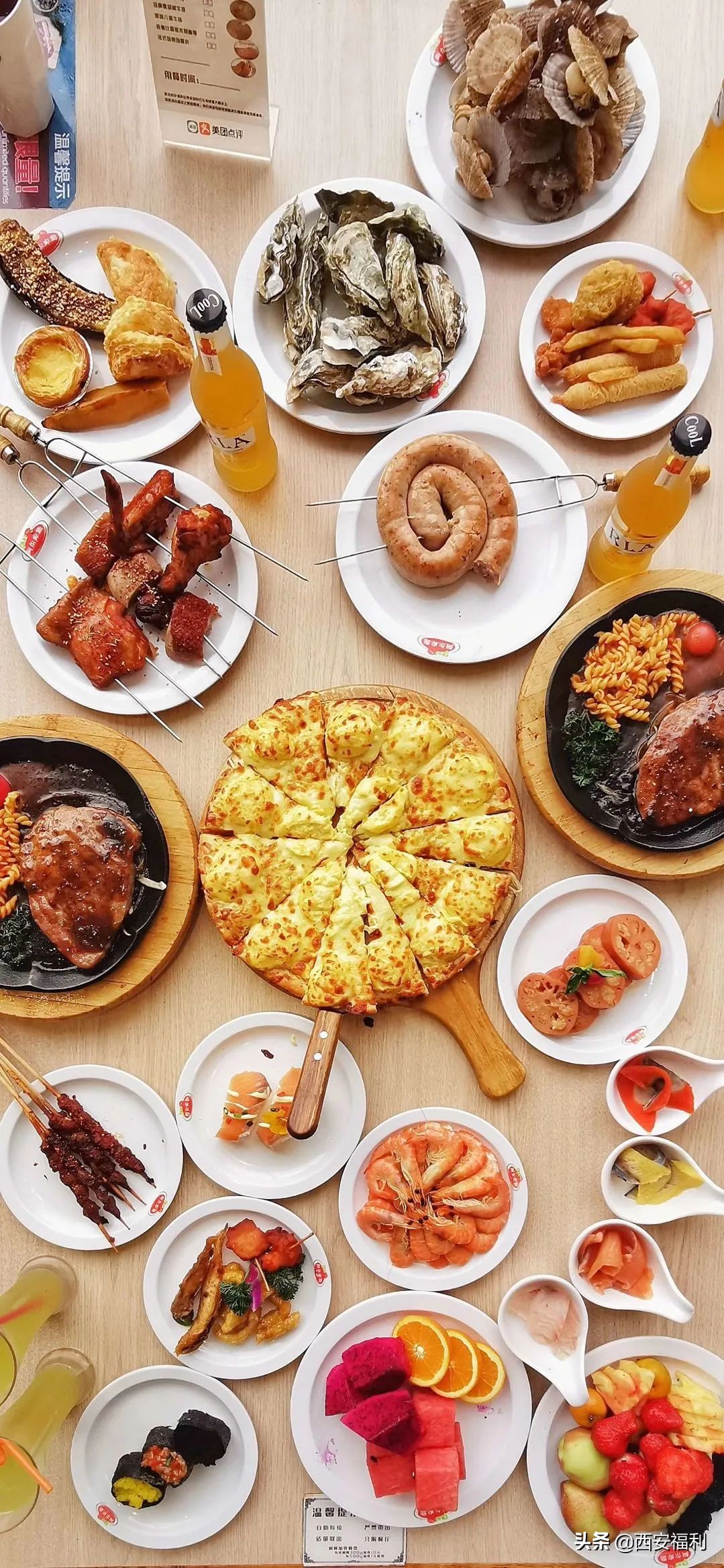 吃过他家的牛排，才知道啥叫牛排自助餐。难怪这么多人排队也去吃