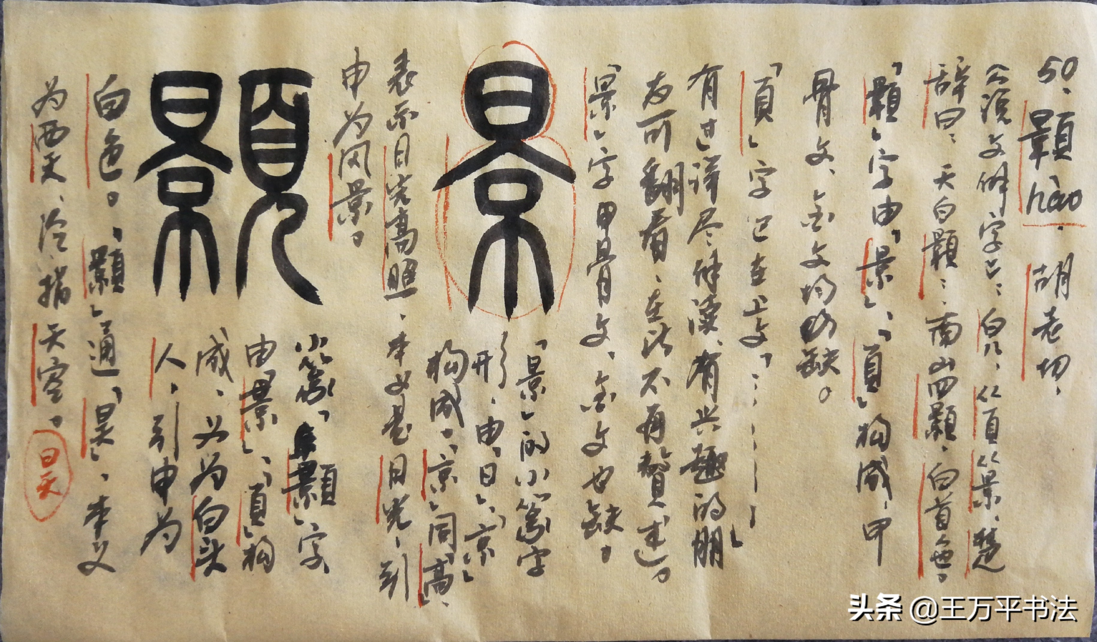 篆字识读17：头痛心烦，登高极目天朗气清；夏是一只多足虫？