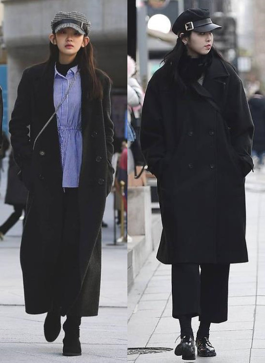 韩国风黑大衣如何搭配的,韩版黑色大衣配什么内搭最好看