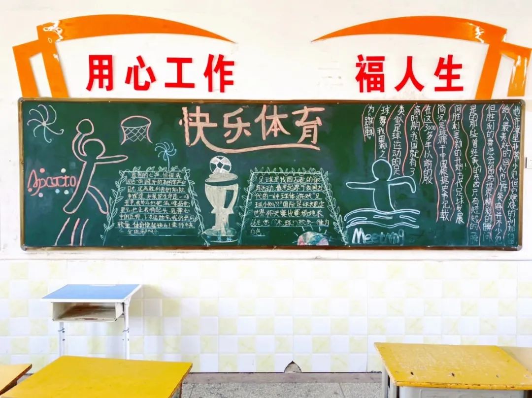 校园足球文化手抄报第1名,德育为先五育并举黑板报