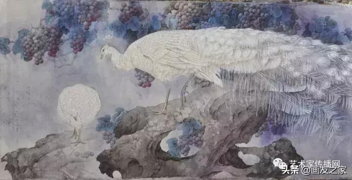 工笔孔雀上色步骤详解,工笔最顶级逼真孔雀画精品