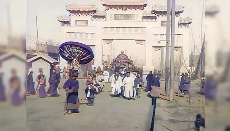 英国ai修复100年前北京晚清的影像,清朝老照片修复ai智能复原