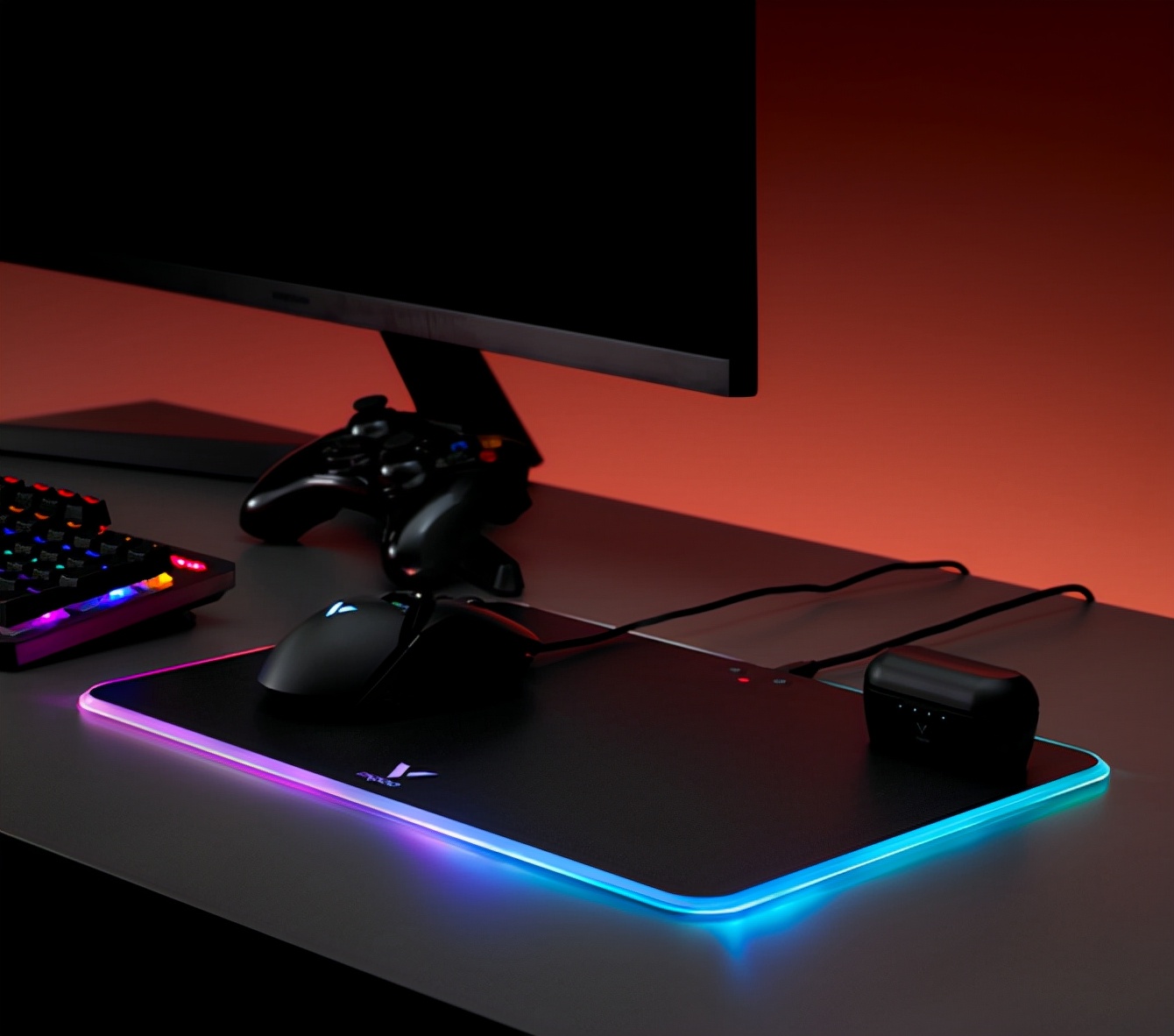 雷柏无线充电鼠标垫测评,雷柏v10rgb鼠标垫打游戏