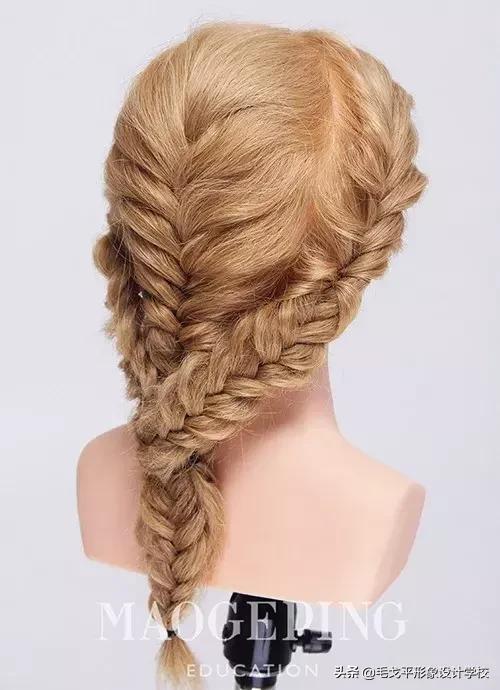 盘发超简单好看教程中发半扎,超简单盘发教程马尾