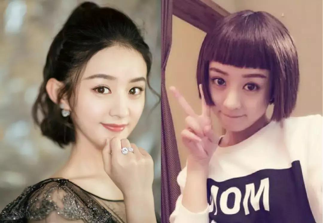 圆脸方脸中短发直发,每个脸型适合的短发烫发发型