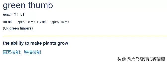 老外说你是“greenthumb”，是在夸你，还是在损你呢？