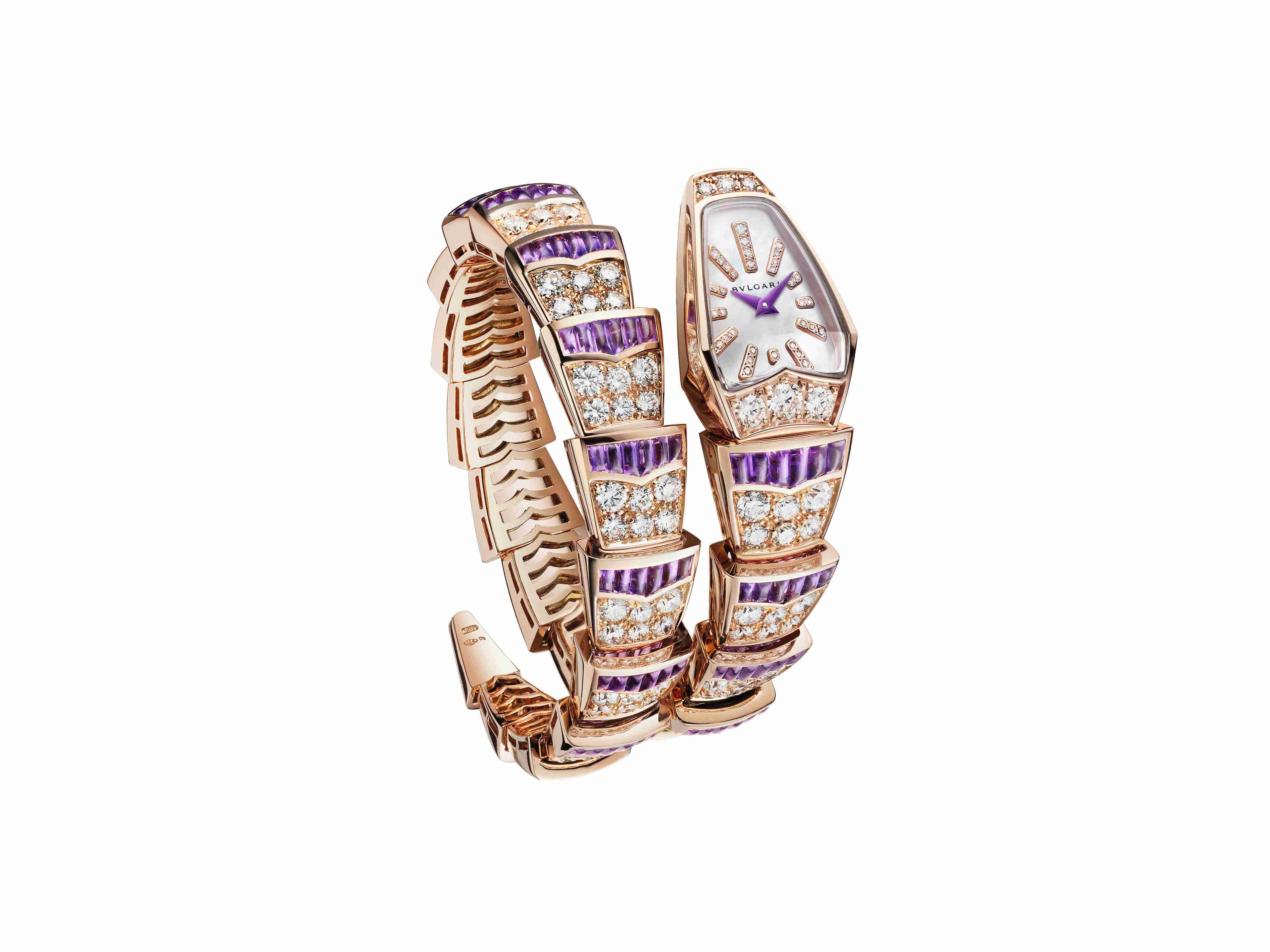 紫水晶的宝格丽腕表应该能吸引不少女生