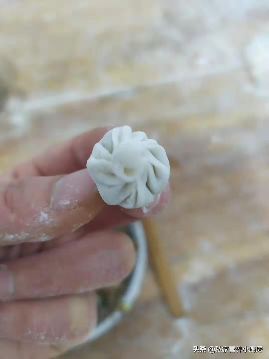 素馅水煎包子味道鲜美极致,香酥水煎包子