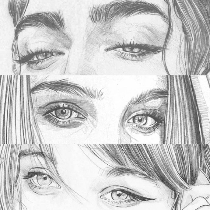 最美眼睛画法,高颜值美少女眼睛画法