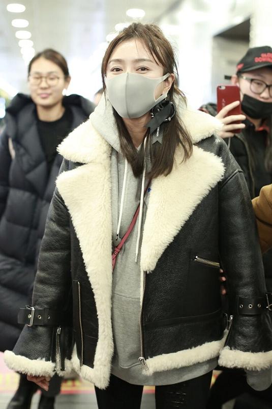 秦岚花少同款羊羔毛外套,秦岚同款穿搭冬季打底衫