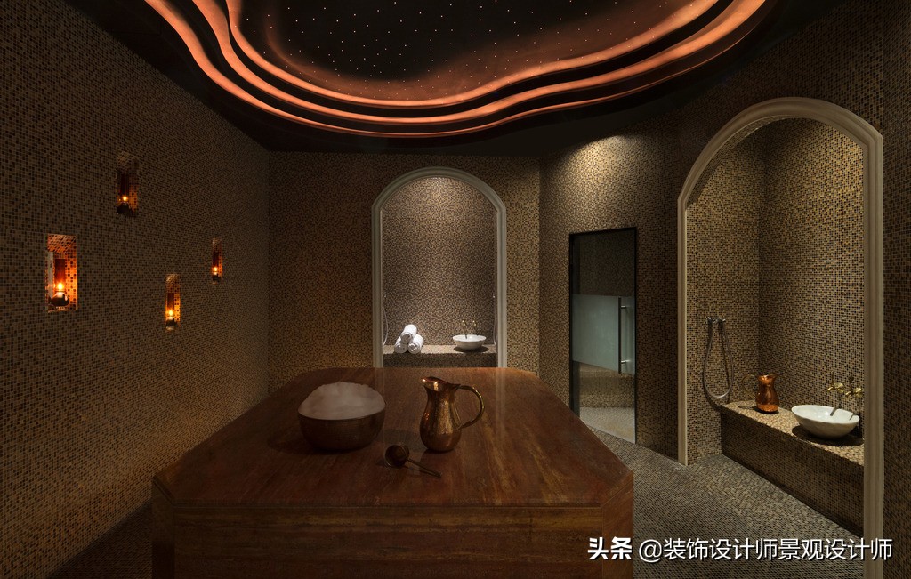 50平米禅意中医养生馆设计图,中医养生理疗会所设计