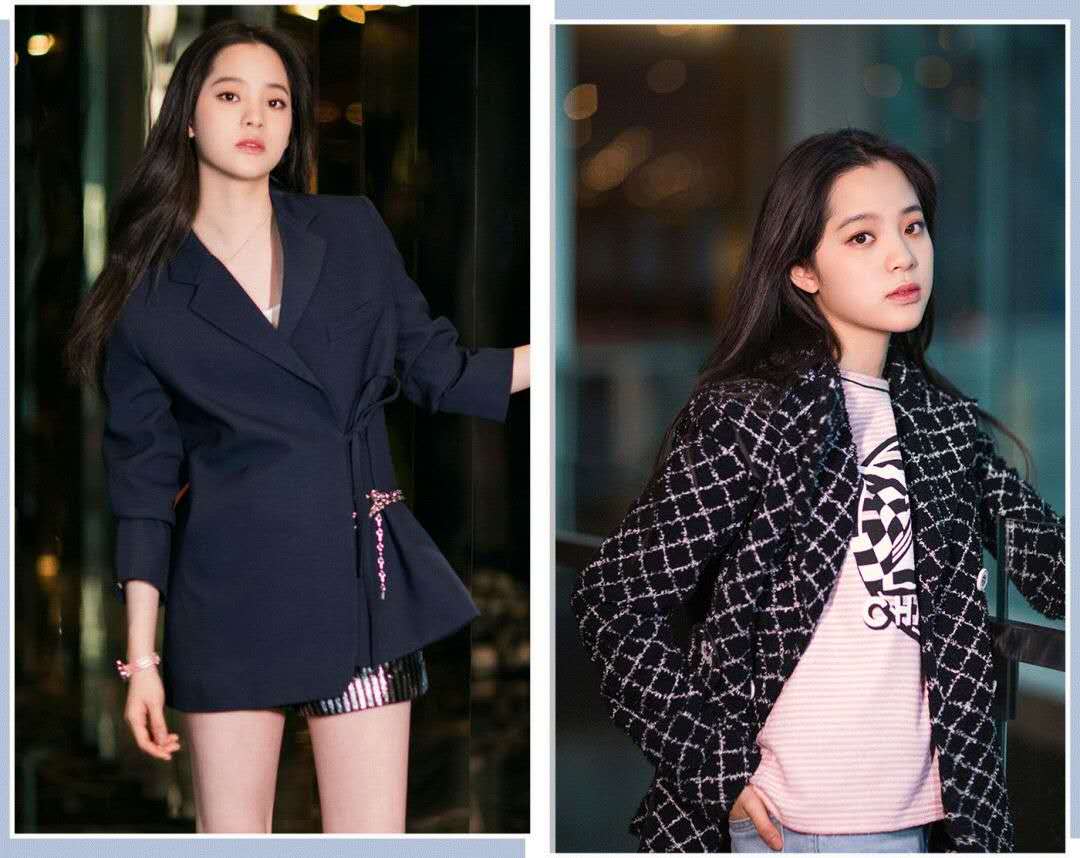 欧阳娜娜私服穿搭,欧阳娜娜格纹外套穿搭