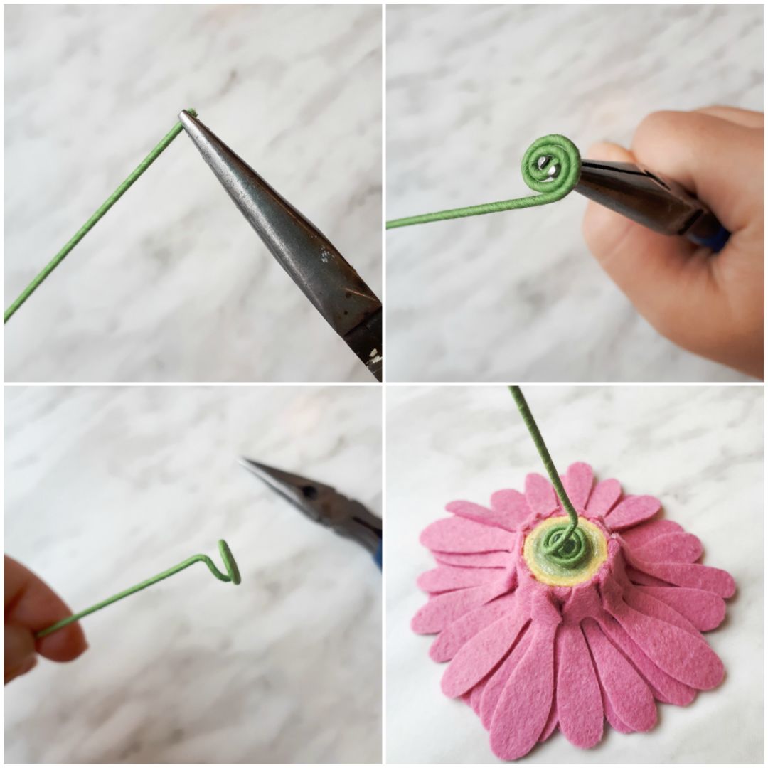 不织布仿真花束制作方法,不织布立体花制作教程清明节