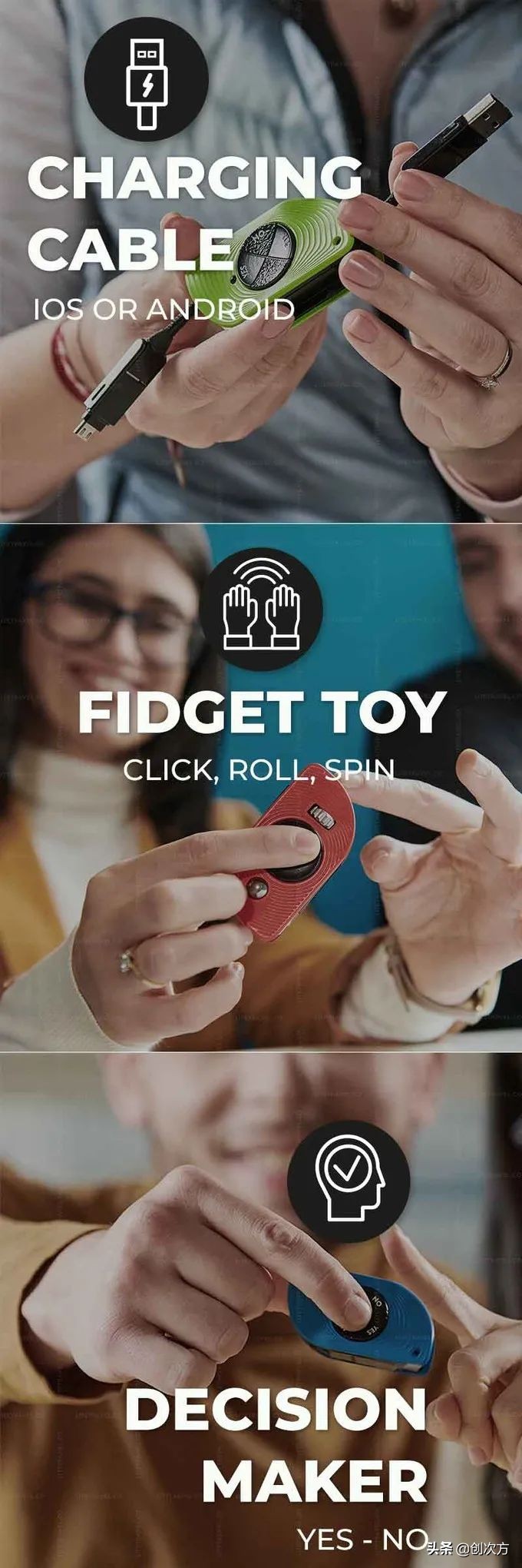 网红爆款指尖机械陀螺,指尖陀螺充电器