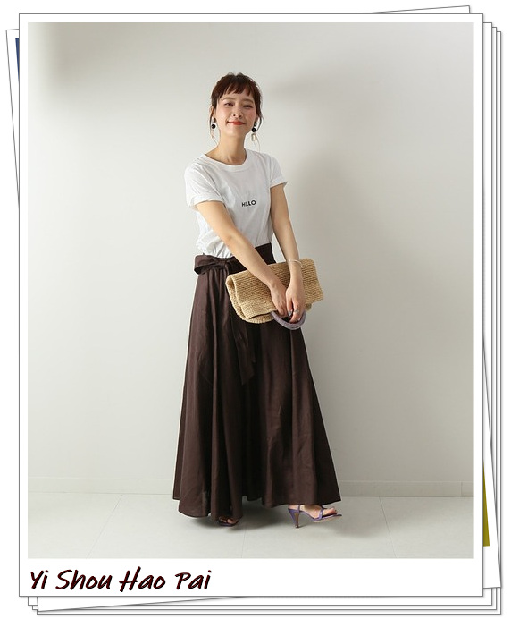 亚麻长半身裙如何搭配,亚麻裙半身裙怎么搭配上衣